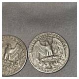 3-1958 Silver Washingtons 25c