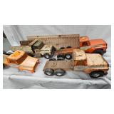 4-Vintage Nylint Semi Tractors and Dump Truck