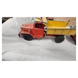 Lot of Early Die Cast 1/16 Dump Trucks, Wrecker