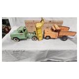 Pair of Classic Tonka Dump Trucks