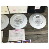 Lot of 6 Collectible Barbie Plates & 63 Fun Fact Barbie Cards - see description below for more info