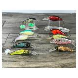 Lot of 10 Fishing Lures - see description for more info info