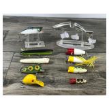 Lot of 10 Collectible Unique Fishing Lures - see description for more info