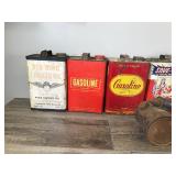 Lot of Vintage Gasoline Cans - Oil Cans and More