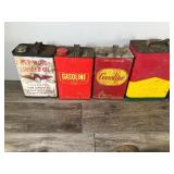 Lot of Vintage Gasoline Cans - Oil Cans and More