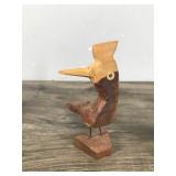 3 - Hand Carved Wooden Bird Figurines