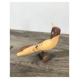 3 - Hand Carved Wooden Bird Figurines