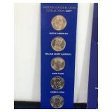 3 - Cards of One Dollar Presidential Coins  - 12 Coins Total