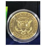 MN Vikings ADRIAN PETERSON Kennedy Half Dollar Gold Plated US Coin - Uncirculated - COA