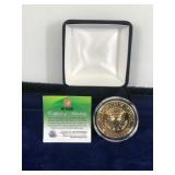 MN Vikings ADRIAN PETERSON Kennedy Half Dollar Gold Plated US Coin - Uncirculated - COA