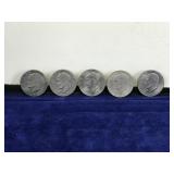 5 - Eisenhower One Dollar Coins - see description for more info