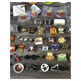 Lot of Collectible Pins - Buttons and More - Hockey - Military- Beer - Patriot and More