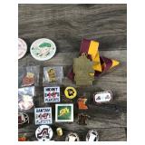 Lot of Collectible Pins - Buttons and More - Hockey - Military- Beer - Patriot and More