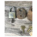 Lot of Vintage Locks & Keys - Yale - Master Lock - Reese and More