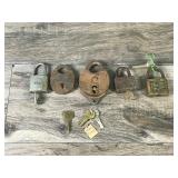 Lot of Vintage Locks & Keys - Yale - Master Lock - Reese and More