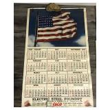 Vintage 1950 Electric Steel Foundry Calendar, JFK Newspaper Clippings and More
