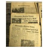 Vintage 1950 Electric Steel Foundry Calendar, JFK Newspaper Clippings and More