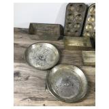Lot of Vintage Pie Pans, Muffin Pans and Bread Pans