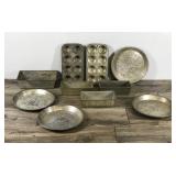 Lot of Vintage Pie Pans, Muffin Pans and Bread Pans