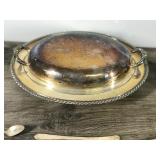 Vintage Spoons, Knives, Forks, Platter, Creamer and Tea Ball - Possible Silver Content in Dishware - see description for more info