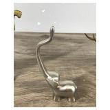 2 Brass Elephant Figurines & 1 Solid Metal Elephant that doesn’t stick to a magnet