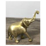 2 Brass Elephant Figurines & 1 Solid Metal Elephant that doesn’t stick to a magnet