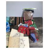 Sewing Items - Fabric - Patterns - Sewing Box  - Tools - Thread and More