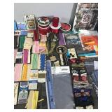 Vintage Yarn - Ribbon - Sewing Tools - Sewing Plastic Basket - Stained Glass - Quilting Book and More