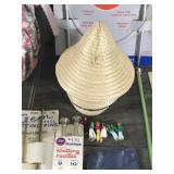 Knitting Needles - Rabbit Pin Cushion - Thread - Rotary Cutter - Tutsi Basket with Little People - Embroidery Hoops and More