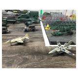 Lot of Military Toys - Army Soldiers Figurines - Large C-130 - Military Jets, Trucks, Helicopters, Battlefield Play Mar and More