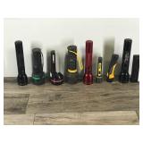 Lot of 9 Flashlights