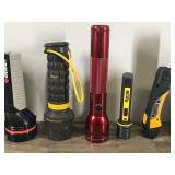 Lot of 9 Flashlights