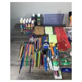 Craft Items - Paint - Glue Gun with Sticks - Paint Brushes - Paper - Tape - Scissors and More