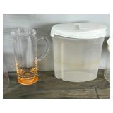 2 - Coffee Thermos’s - Beverage Dispenser - 2 Pitchers - 2 Food Containers - Some Type of Hand Mixer