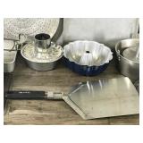 Metal Pizza Peel with Folding Handle - Muffin Pans - Bundt Pan - Pizza Pans - Dessert Pan - Baki g Pans & More