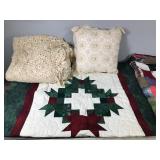 2 - Quilts - Crochet Blanket & Pillow - Smoke Free