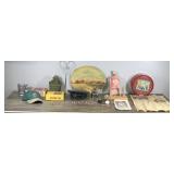 Lot of Collectibles & More - Cigar Boxes - Military Items - Signed Cap by Larry Weishuhn - Rug Beater - Jon E Hand Warmer - Lead Shot Bags (No lead inside) and More