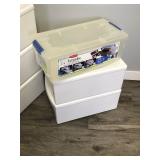 6 - Storage Cobtainers & 1 - 3 Drawer Storage Cart with Wheels