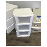6 - Storage Cobtainers & 1 - 3 Drawer Storage Cart with Wheels