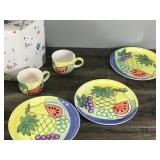 10 - Piece Dish Ware Set with Fruit Design
