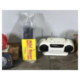 Lot of Ice Fishing Items and More - Tip Ups - Rattle Reels - Mini Teaser for Spearing - Propane Regulator - Small Radio and More