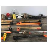 Lot of Ice Fishing Items and More - Tip Ups - Rattle Reels - Mini Teaser for Spearing - Propane Regulator - Small Radio and More