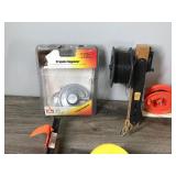 Lot of Ice Fishing Items and More - Tip Ups - Rattle Reels - Mini Teaser for Spearing - Propane Regulator - Small Radio and More