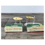 2 - Collectible True Temper Speed Shad & Crippled Shad Fishing Lures with Boxes