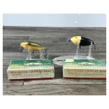 2 - Collectible True Temper Crippled Shad Fishing Lures with Boxes