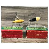 2 - Collectible True Temper Crippled Shad Fishing Lures with Boxes