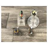 4 - Collectible Heddon Fishing Lures - Pumpkin Seed - Crazy Crawler - Baby Torpedo - Tiny Spook