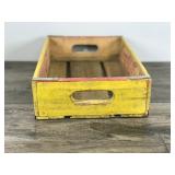 Vintage Wooden Yellow Coca Cola Crate - Chattanooga 1966