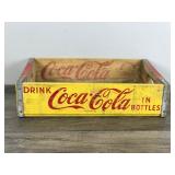 Vintage Wooden Yellow Coca Cola Crate - Chattanooga 1966