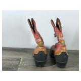 Tony Lama Lucky Star Cow Girl Boots - Size 8.5 B
